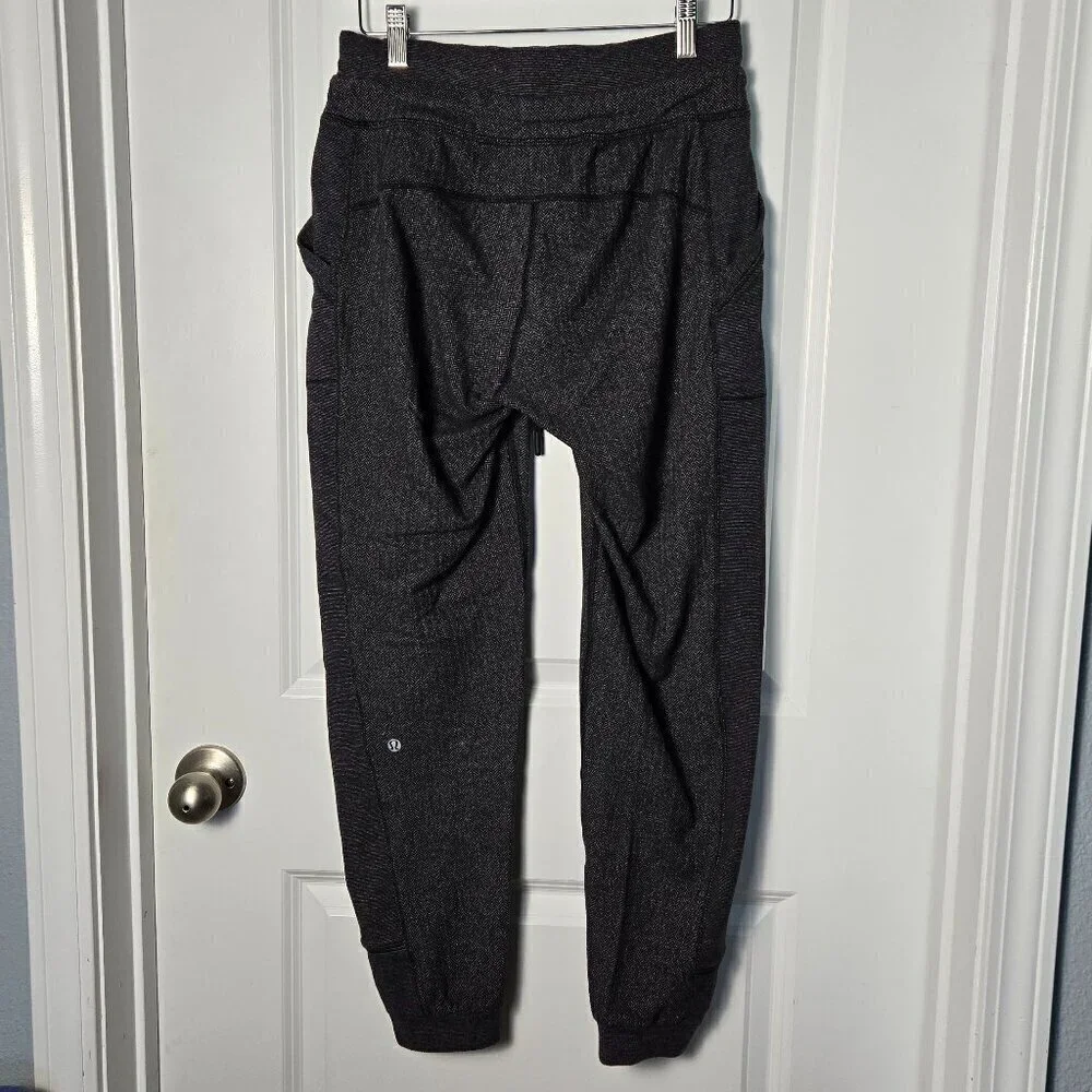 Lululemon Base Runner Pant - 6 Heathered Herringbone Heathered Black